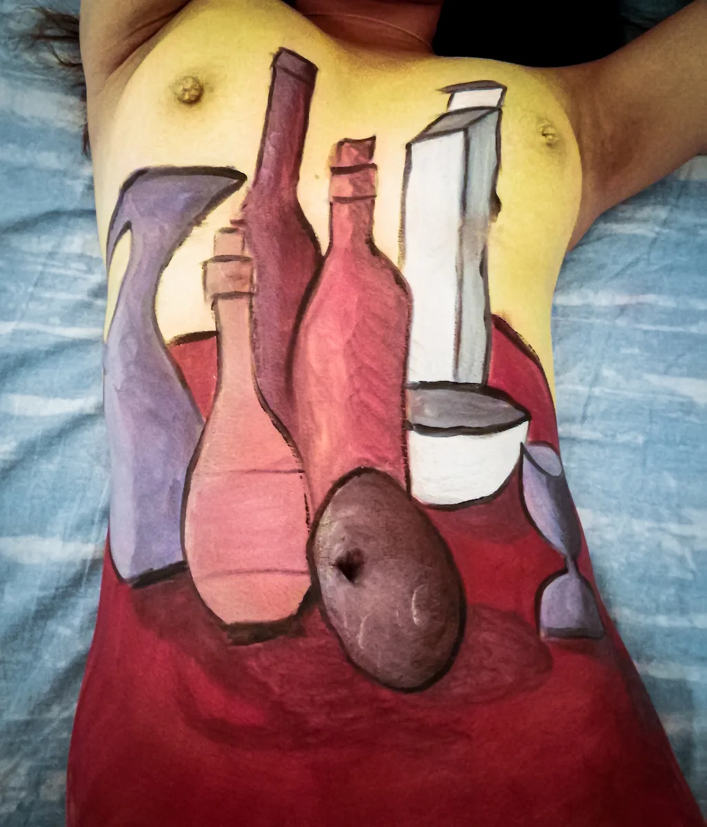 Still life Morandi style body painting — The Wild Nest, Ferrara
