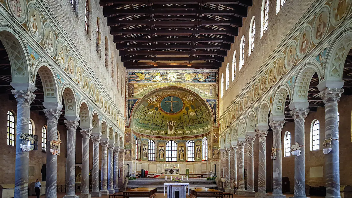 Ravenna Sant'Apollinare in Classe Byzantine mosaics interior